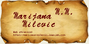 Marijana Milević vizit kartica